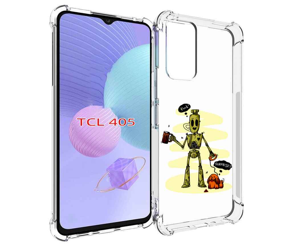 

Чехол MyPads прикольный робот для TCL 405, Tocco