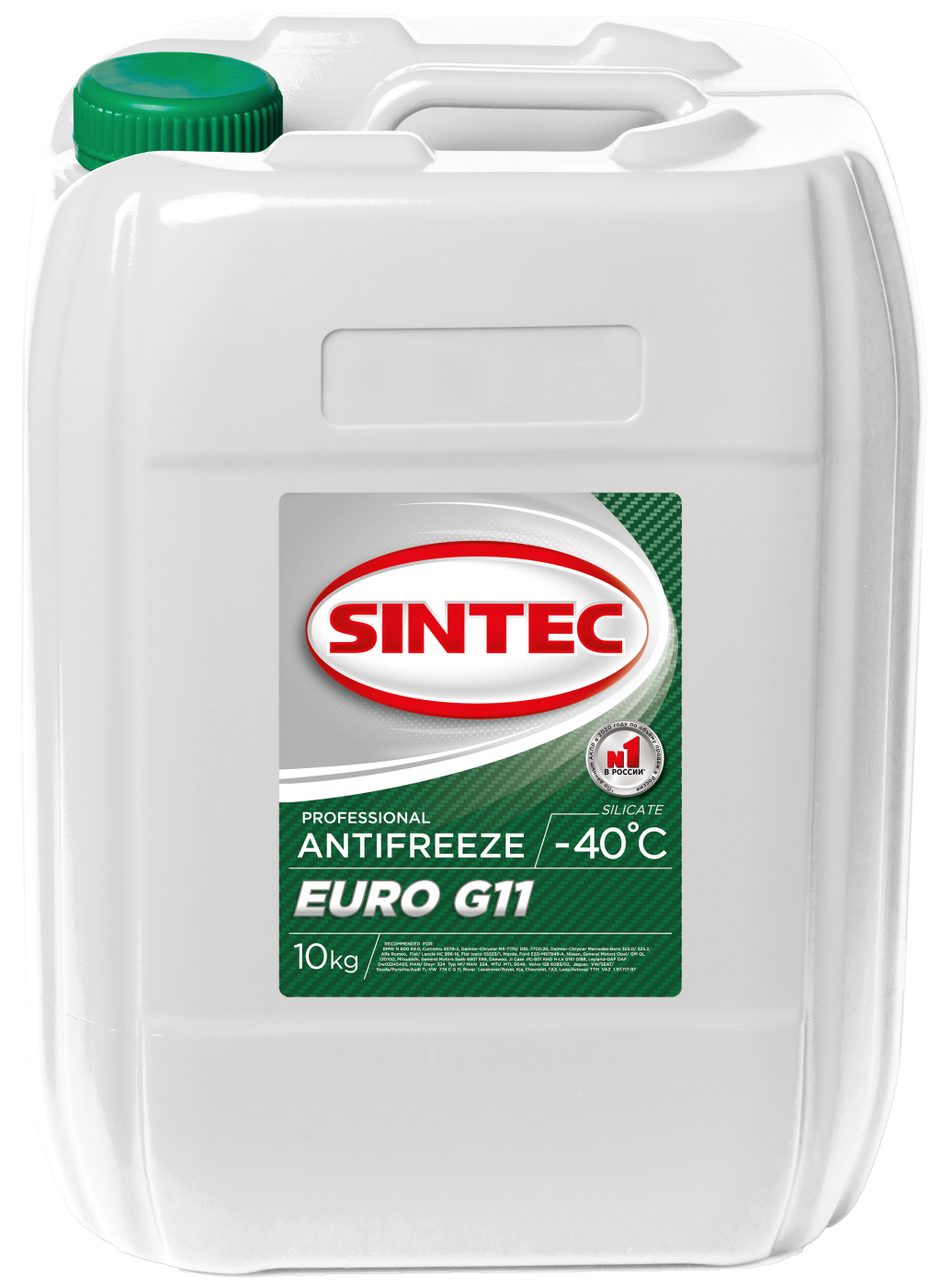 фото Антифриз sintec euro g11 (-40) зеленый 10 кг