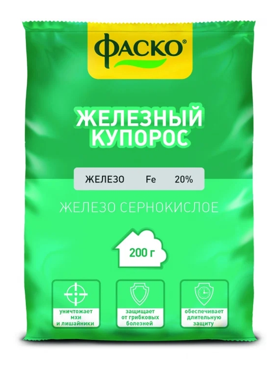 

Средство для защиты растений и древесины Железный купорос 200 гр.