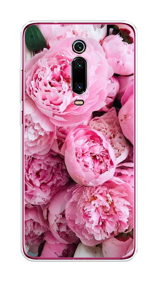 

Чехол на Xiaomi Mi 9T"Розовые пионы", Бежевый;розовый, 35750-2