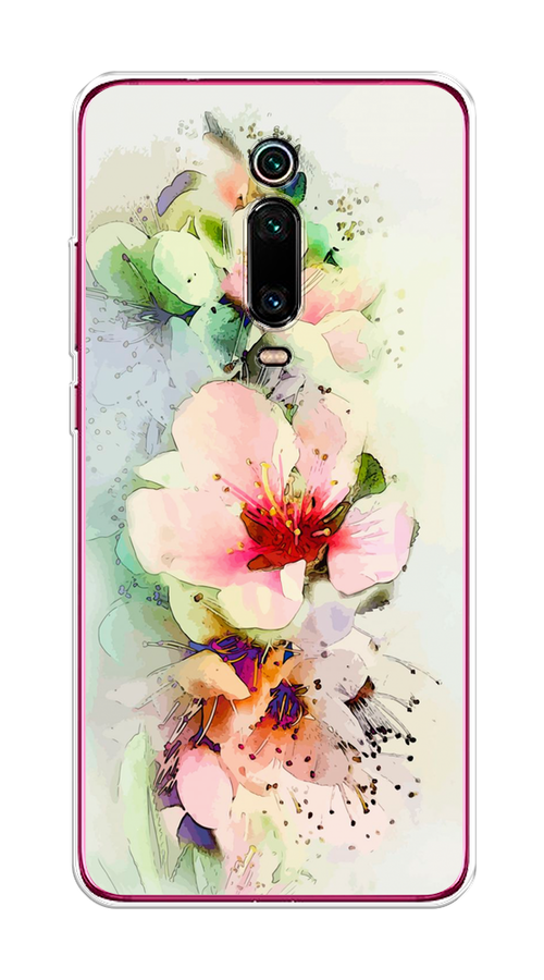 

Чехол на Xiaomi Mi 9T"Нежные цветы", Зеленый;розовый, 35750-2