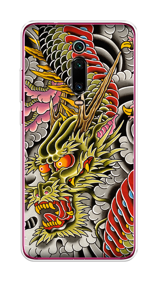 

Чехол на Xiaomi Mi 9T"Японский дракон", Желтый;розовый;красный, 35750-4
