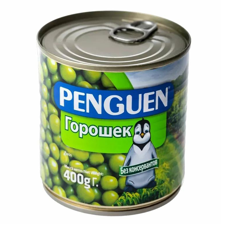 

Горошек зеленый Penguen консервированный 400 г