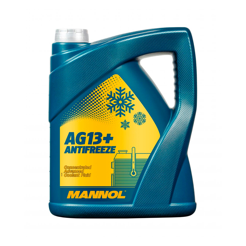 фото Антифриз mannol antifreeze advanced ag13+ готовый раствор 5 л. желтый 4014