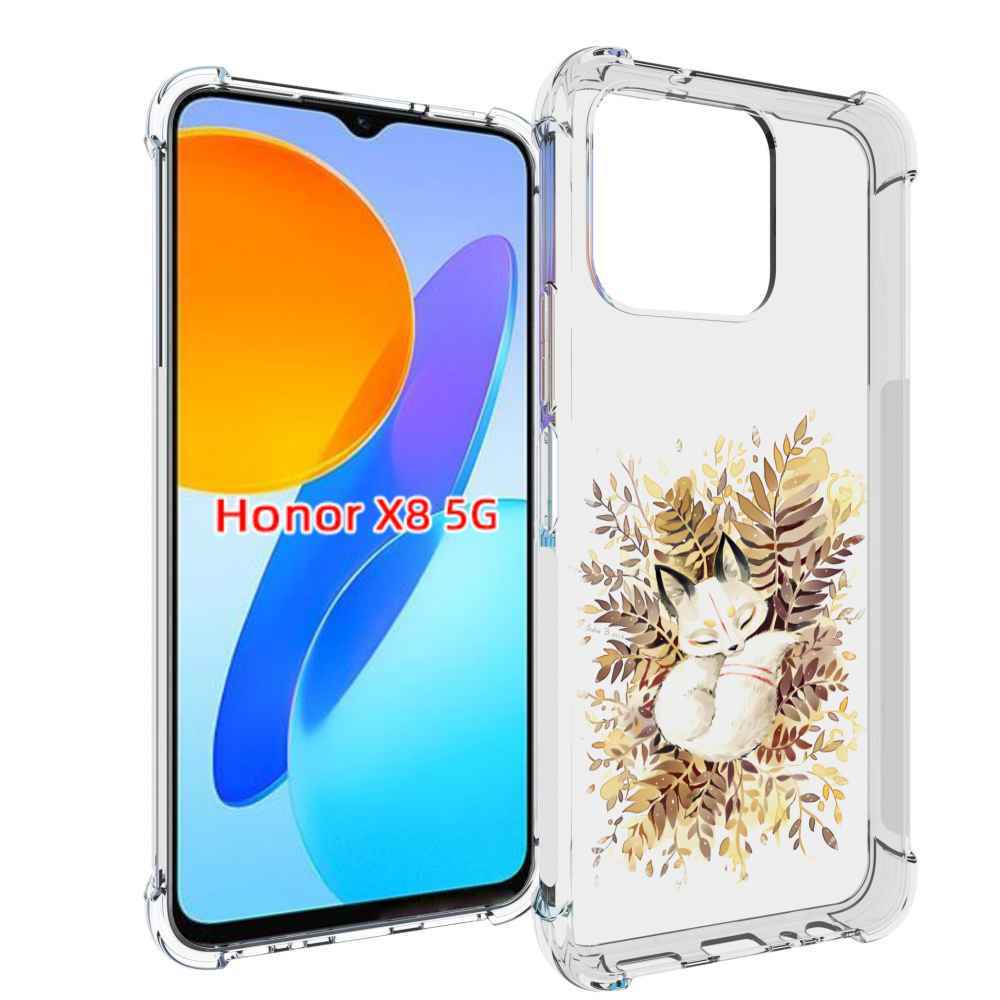 

Чехол MyPads лисенок в траве для Honor X8 5G, Прозрачный, Tocco