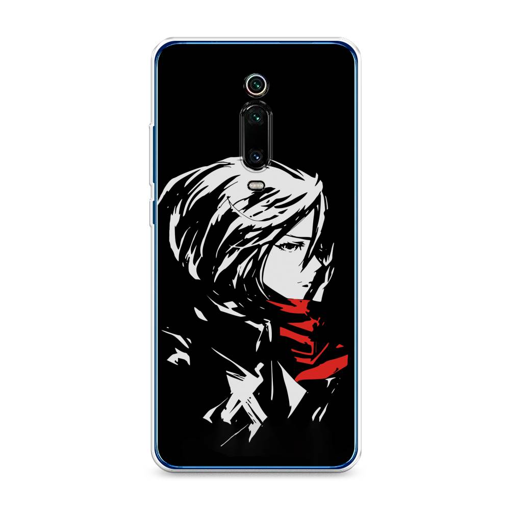 

Чехол на Xiaomi Mi 9T"Микаса минимализм", Черный;серый;красный, 35750-4