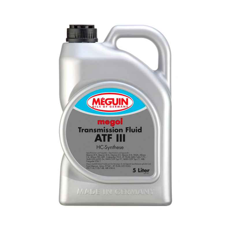 фото Трансмиссионное масло megol transmission fluid atf iii синт. 5л. 6477 meguin