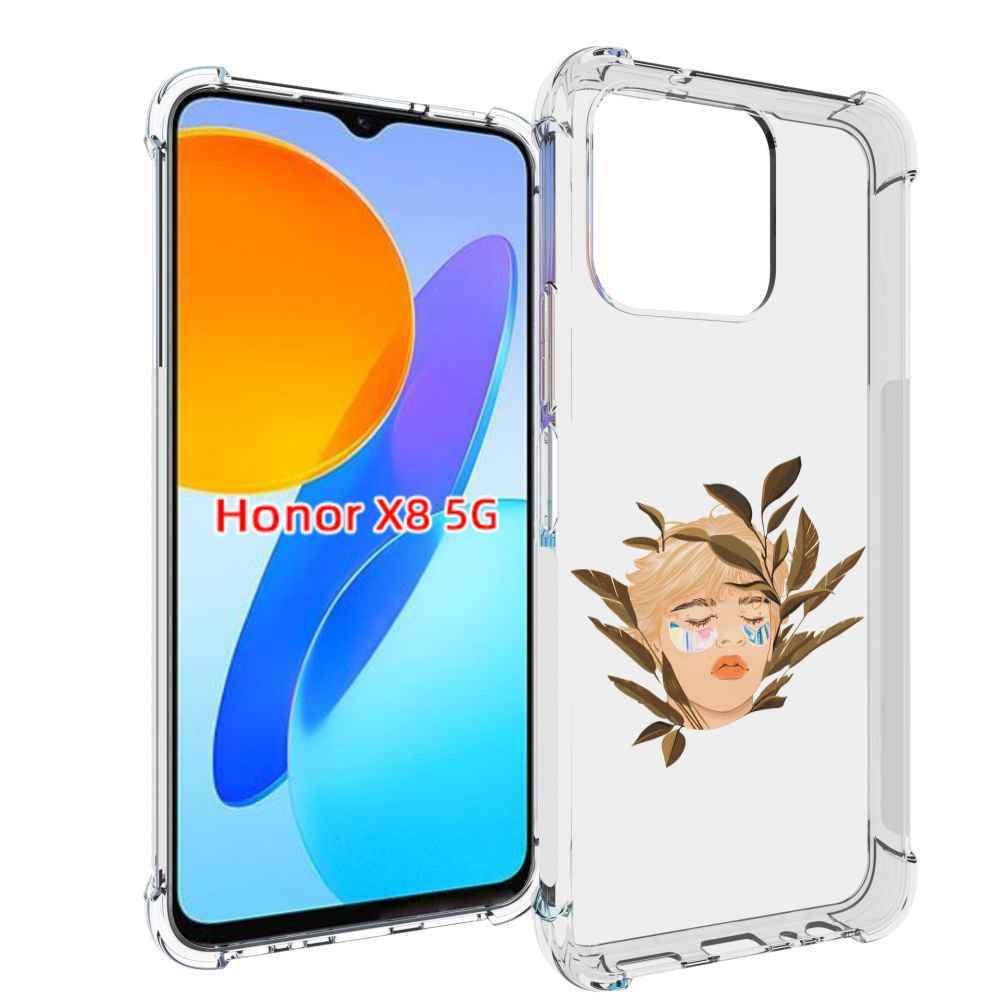 

Чехол MyPads лицо-с-патчами для Honor X8 5G, Прозрачный, Tocco