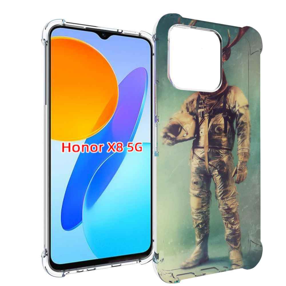 

Чехол MyPads лось космонавт для Honor X8 5G, Прозрачный, Tocco