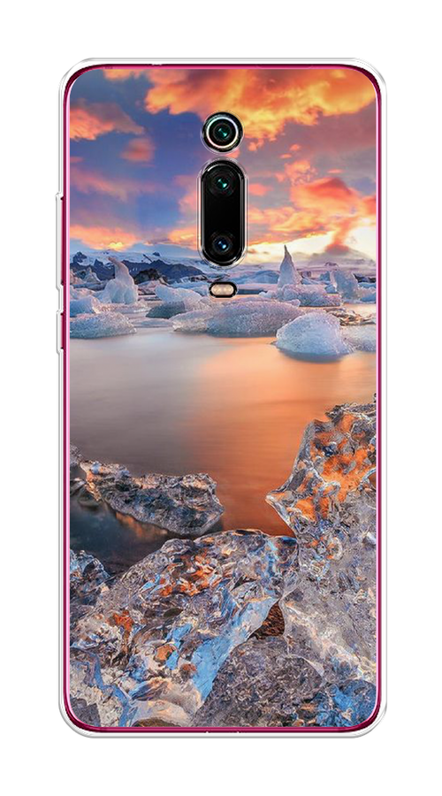 

Чехол на Xiaomi Mi 9T"Ледники", Синий;оранжевый, 35750-2