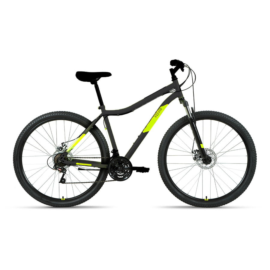 фото Велосипед 29" altair mtb ht 29 2.0 disc 21 скорость черный,ярко-зеленый 21-22 год рама 19