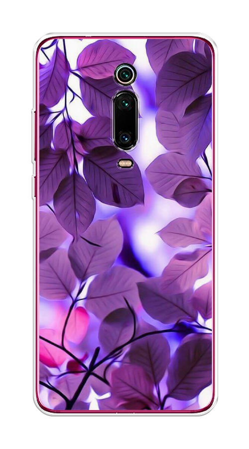 

Чехол на Xiaomi Mi 9T"Сиреневые листики", Фиолетовый;голубой, 35750-2