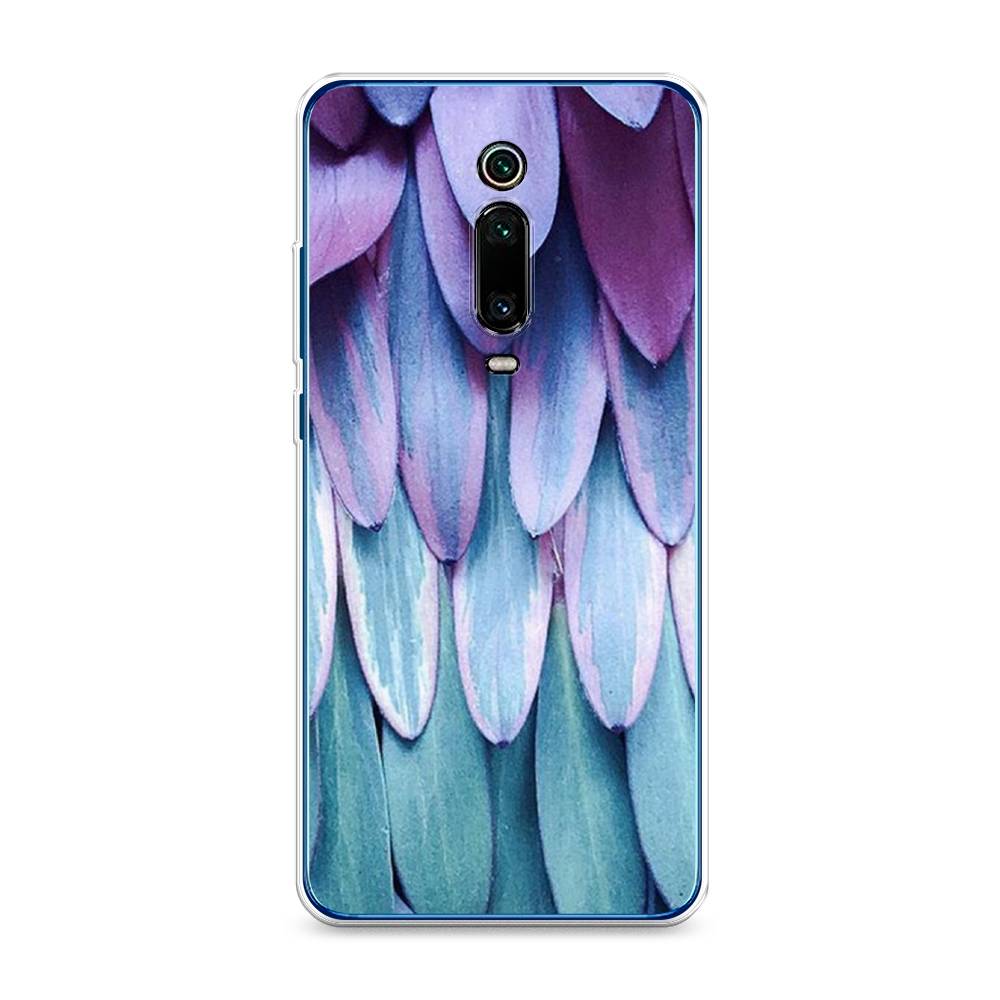 

Чехол на Xiaomi Mi 9T"Синее перо", Фиолетовый;голубой, 35750-3