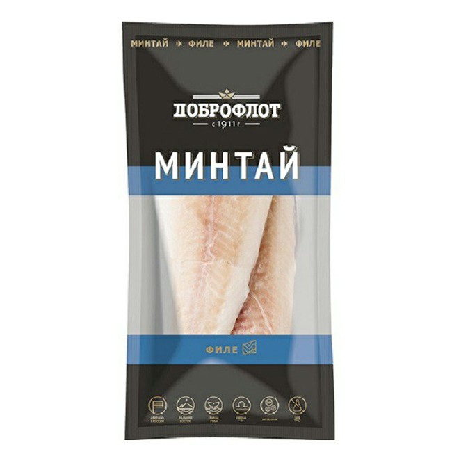 фото Минтай доброфлот замороженный без кожи филе 300 г