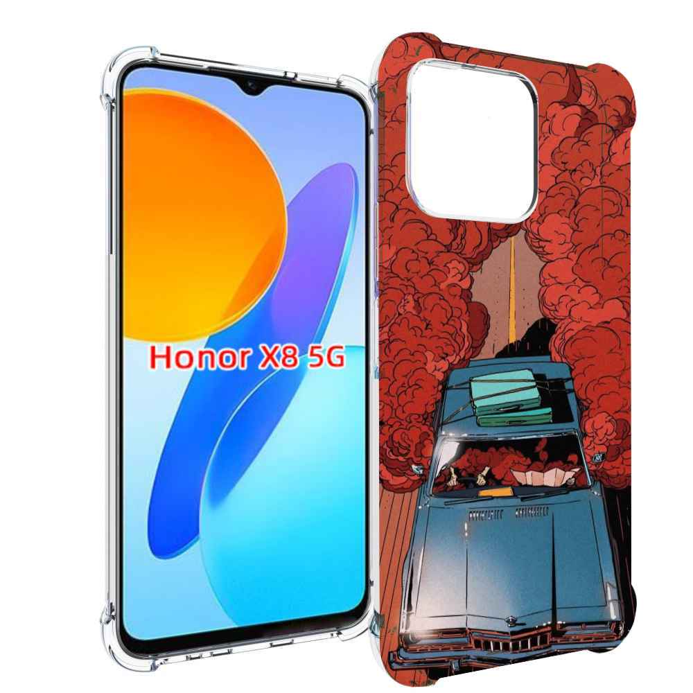 

Чехол MyPads машина мчится с дымком для Honor X8 5G, Прозрачный, Tocco