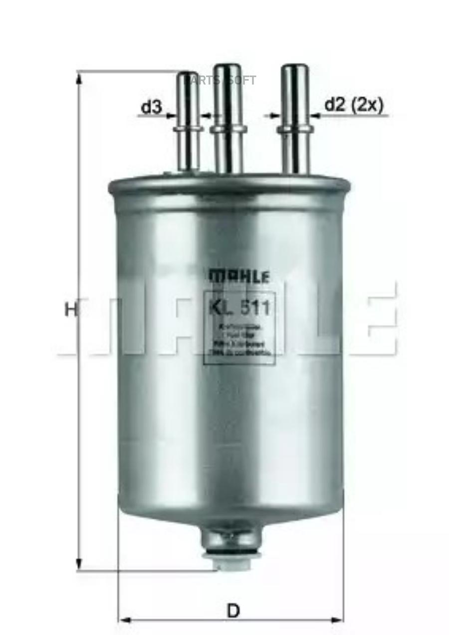 

Фильтр топливный KNECHT/MAHLE KL506, KL506