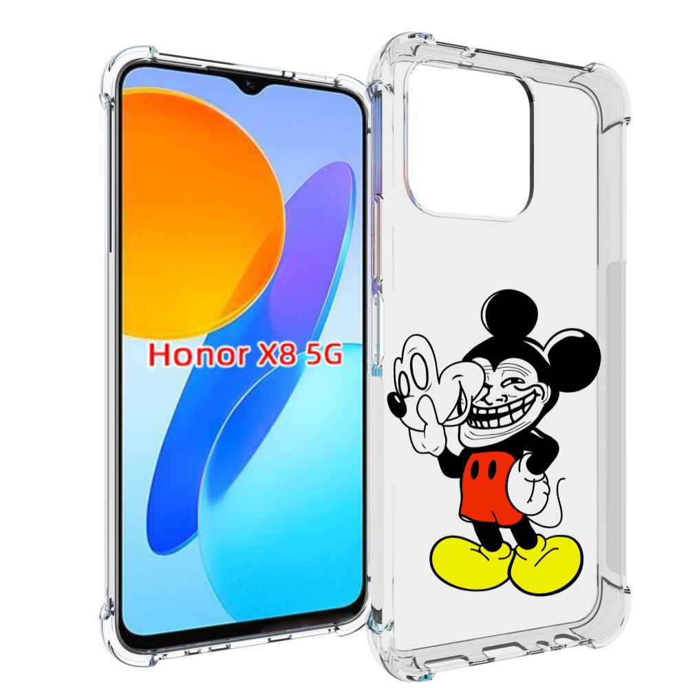 

Чехол MyPads микки-маус-троллер для Honor X8 5G, Прозрачный, Tocco