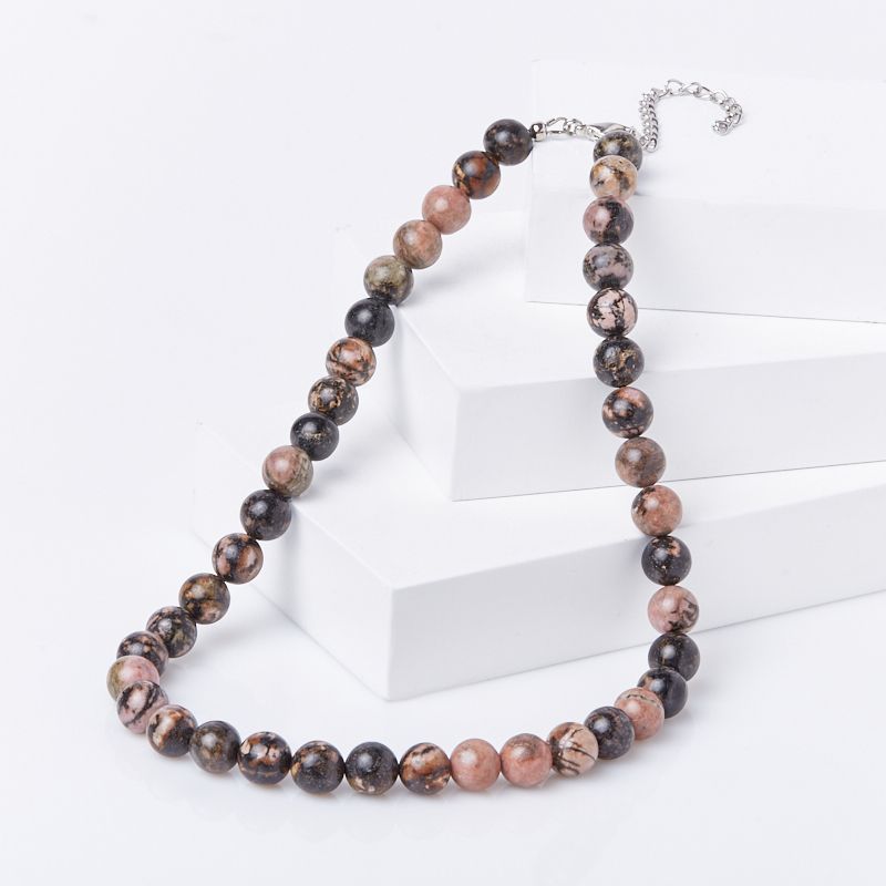 

Бусы из стали 70 см Красота камня Родонит, родонит, Родонит