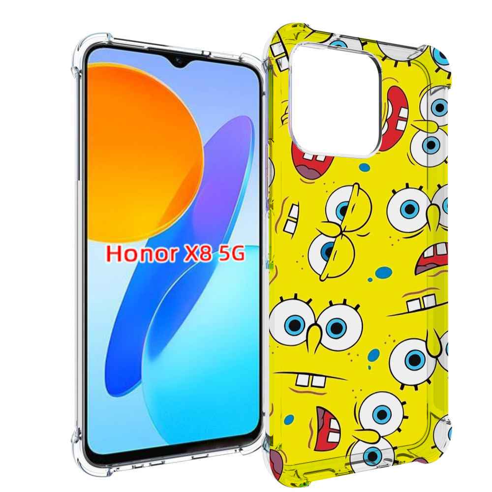 

Чехол MyPads много-спанч-боба для Honor X8 5G, Прозрачный, Tocco