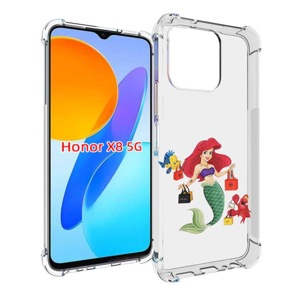 

Чехол MyPads модная-русалка женский для Honor X8 5G, Прозрачный, Tocco
