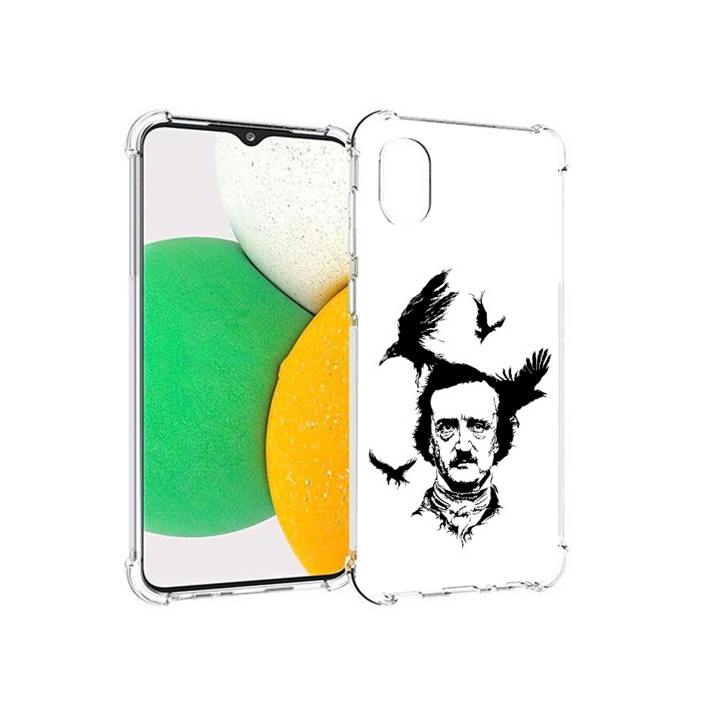 

Чехол MyPads Tocco для Samsung Galaxy A03 Core Эдгар Аллан черно белый (PT224480.538.204), Прозрачный, Tocco
