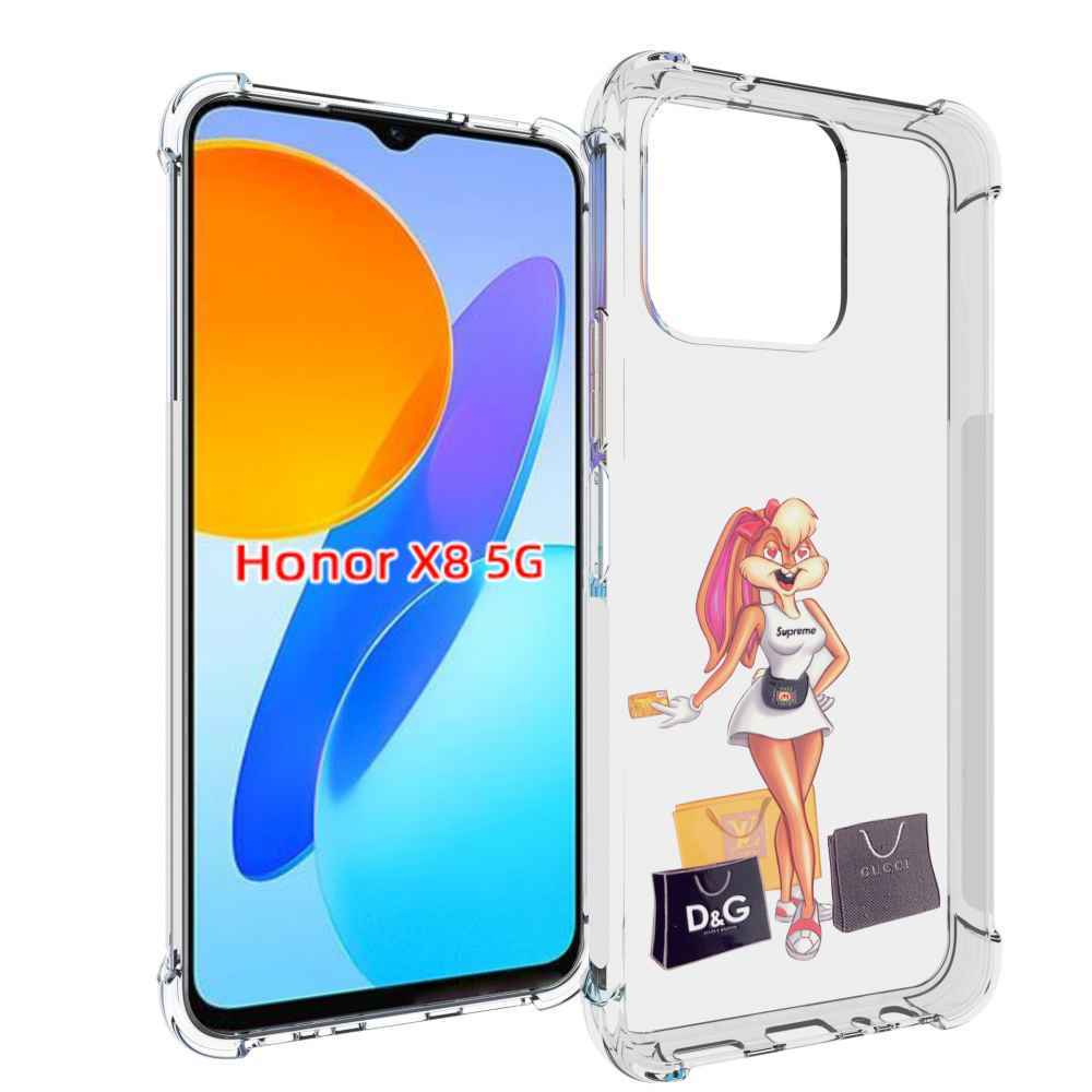 

Чехол MyPads модница-зайка женский для Honor X8 5G, Прозрачный, Tocco