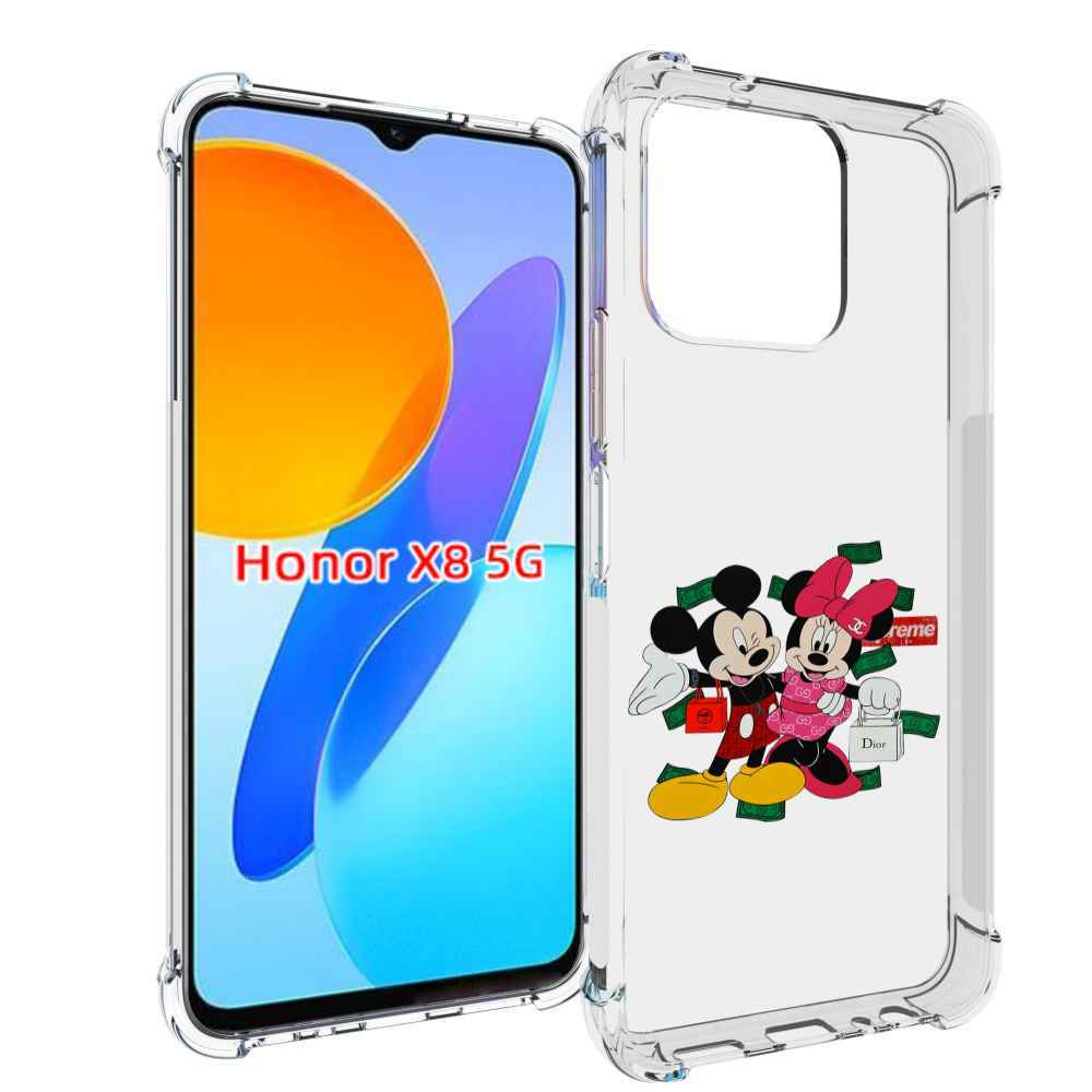 

Чехол MyPads модные-микки-маус детский для Honor X8 5G, Прозрачный, Tocco