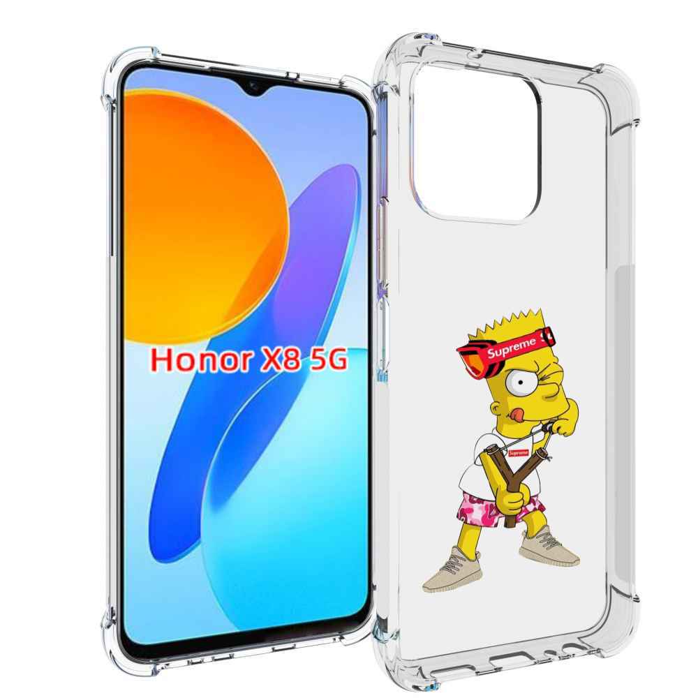 

Чехол MyPads модный-барт-симпсон для Honor X8 5G, Прозрачный, Tocco