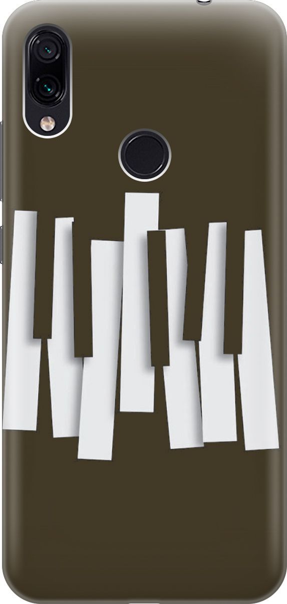 

Чехол на Xiaomi Redmi Note 7 "Клавиши", Белый;черный, 3571