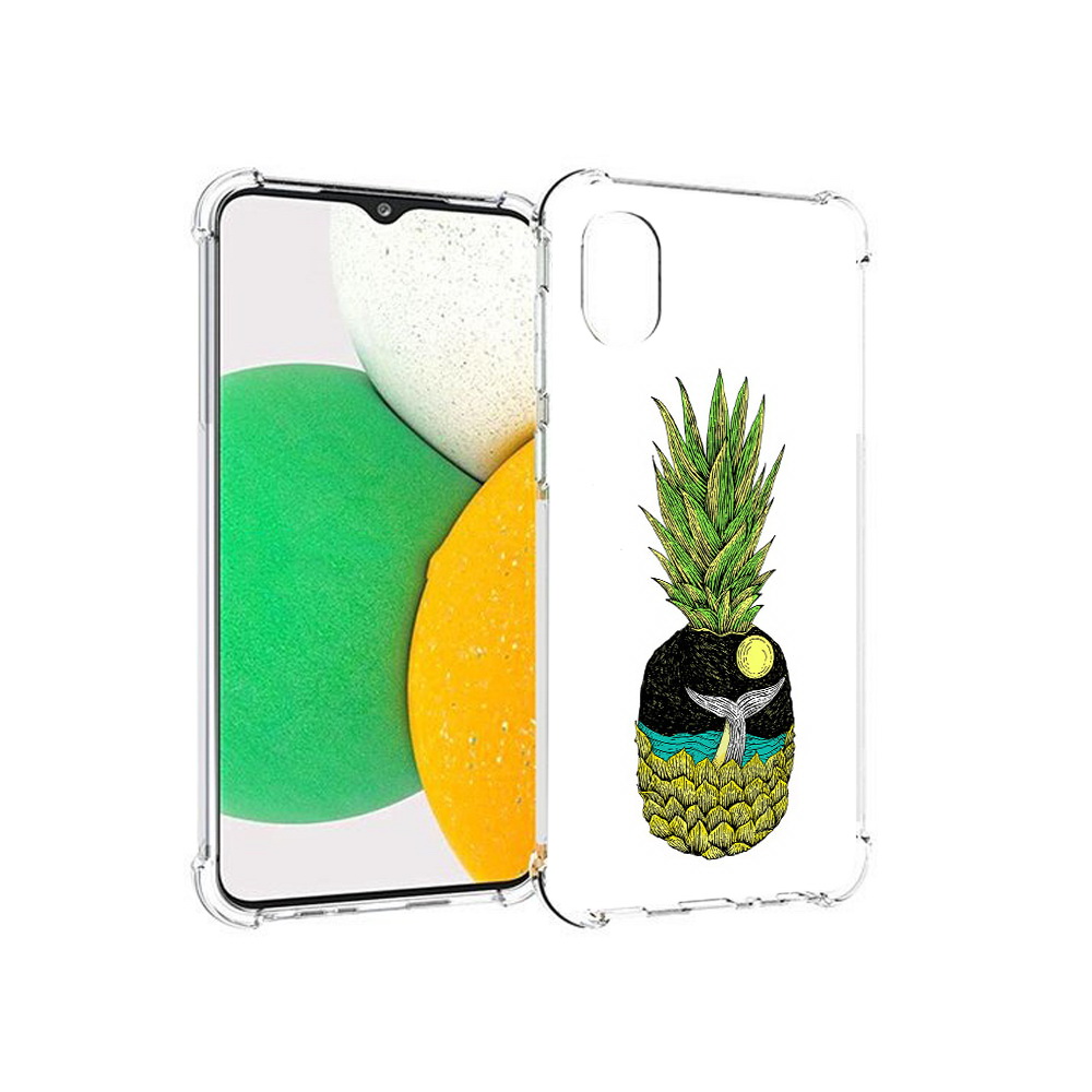 

Чехол MyPads Tocco для Samsung Galaxy A03 Core ананас с китом (PT224480.538.220), Прозрачный, Tocco