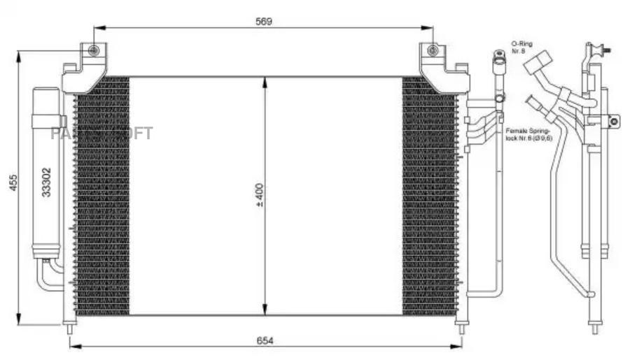 

NRF 35881 радиатор кондиционера Mazda CX-7 07>