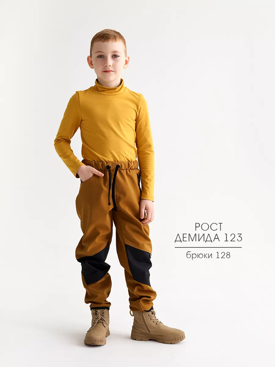 

Брюки детские Minidino В-Б-006, карамель, 158, Коричневый, В-Б-006