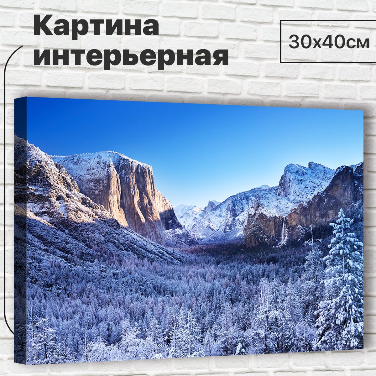 

Картина Снежные горы, 30х40 см М0075 с креплениями, М0075