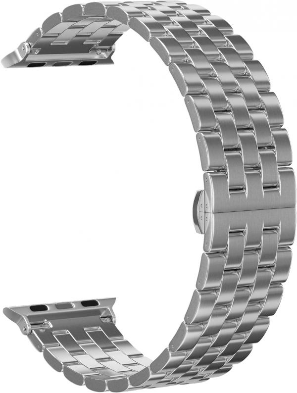 

Ремешок стальной GSMIN Cuff для Apple Watch Sport 42/44 (Серебристый)