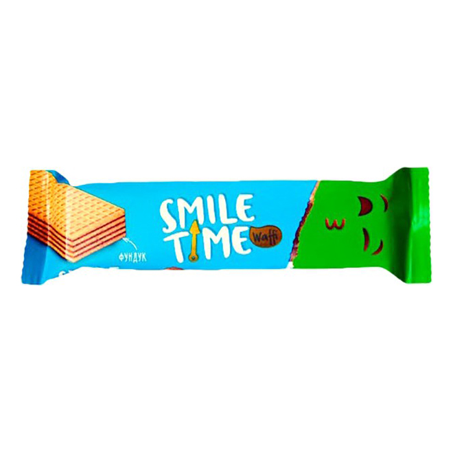 Вафельный батончик Спартак Smile Time Фундук 21 г