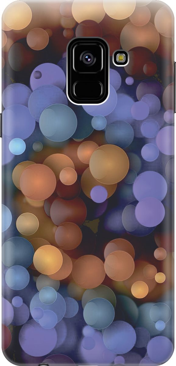 

Чехол на Samsung Galaxy A8 (2018) с принтом "Сиренево-оранжевые шарики", Фиолетовый;оранжевый, 7211