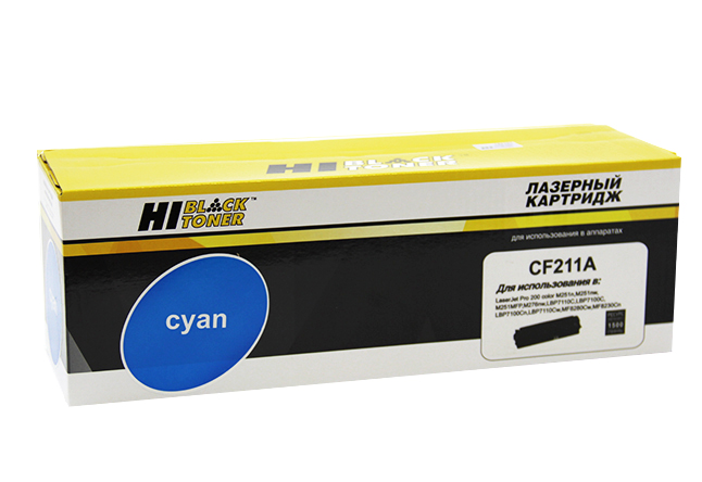 

Картридж Hi-Black (HB-CF211A) для HP CLJ Pro 200 M251/MFPM276, №131A, C, 1,8K
