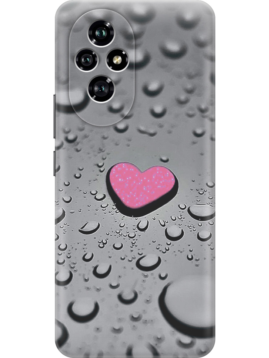 

Силиконовый чехол на Honor 200 с принтом "Капля в форме сердечка", Прозрачный;розовый;серый, 783978491