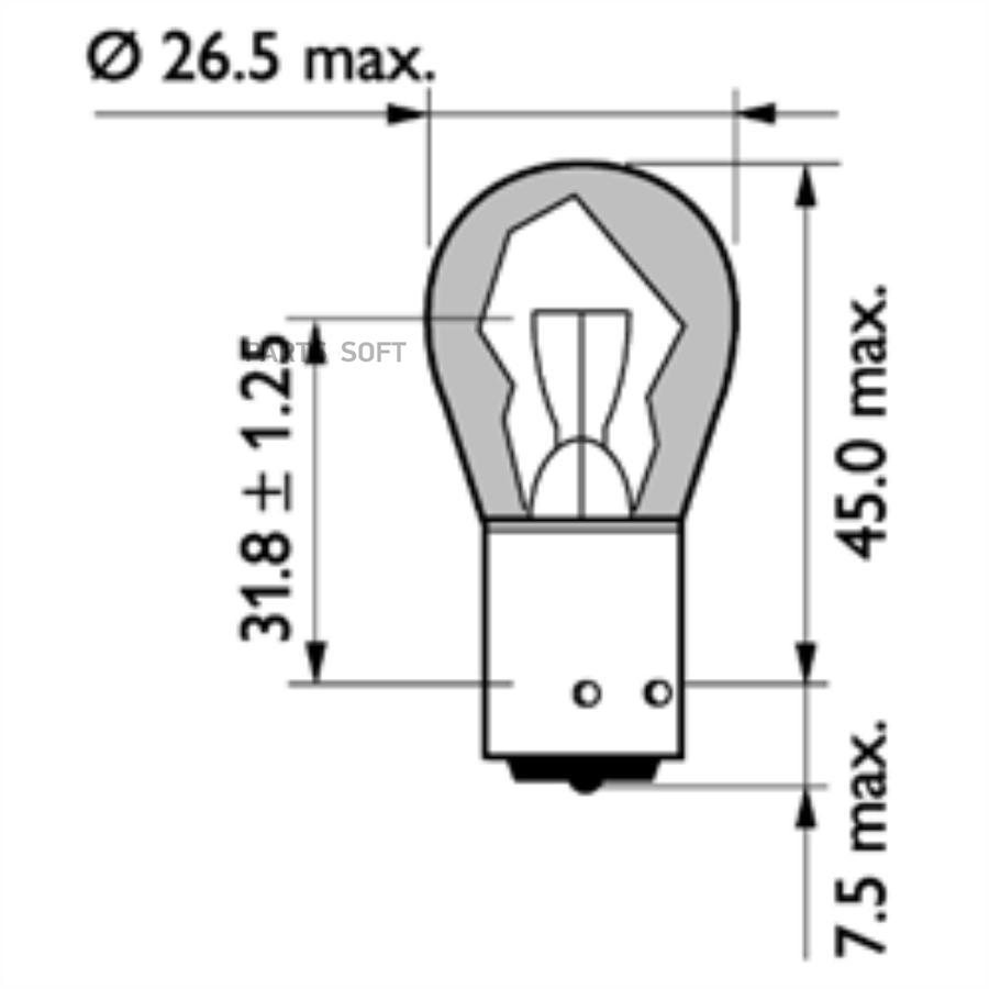 Лампа PY21W 13496 ML 24V (Картонная упаковка)