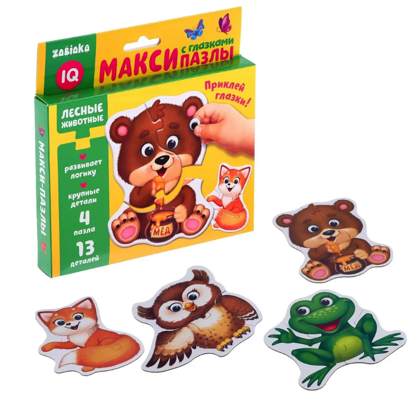 

Макси-пазлы с глазками «Лесные животные»