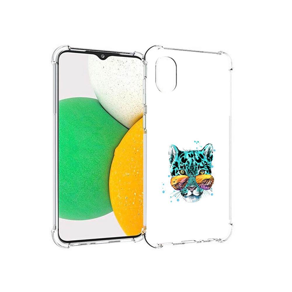 

Чехол MyPads Tocco для Samsung Galaxy A03 Core голубой лео (PT224480.538.294), Прозрачный, Tocco