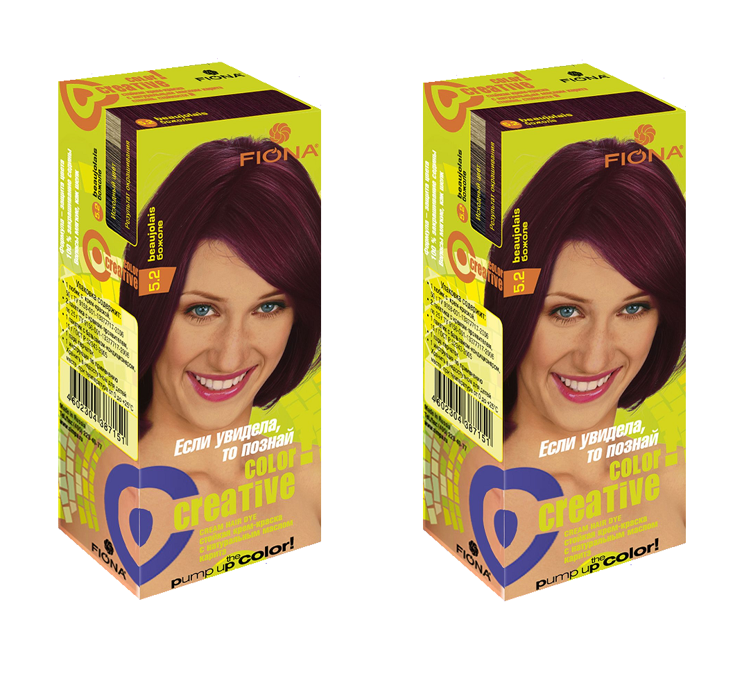 

Краска для волос Fiona Creative color тон 5.2 Божоле 2 уп
