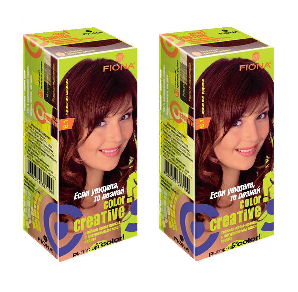 

Краска для волос Fiona Creative color тон 6.1 Красное дерево 2 уп
