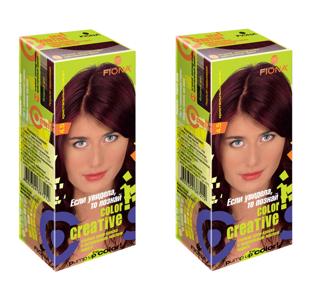 

Краска для волос Fiona Creative color тон 4.5 Кристальный гранат 2 уп