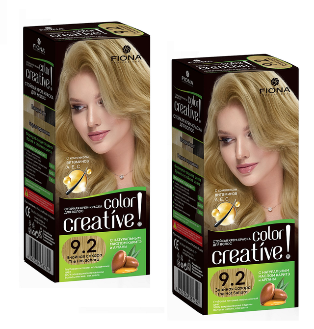 

Краска для волос Fiona Creative color тон 9.2 Знойная сахара 2 уп
