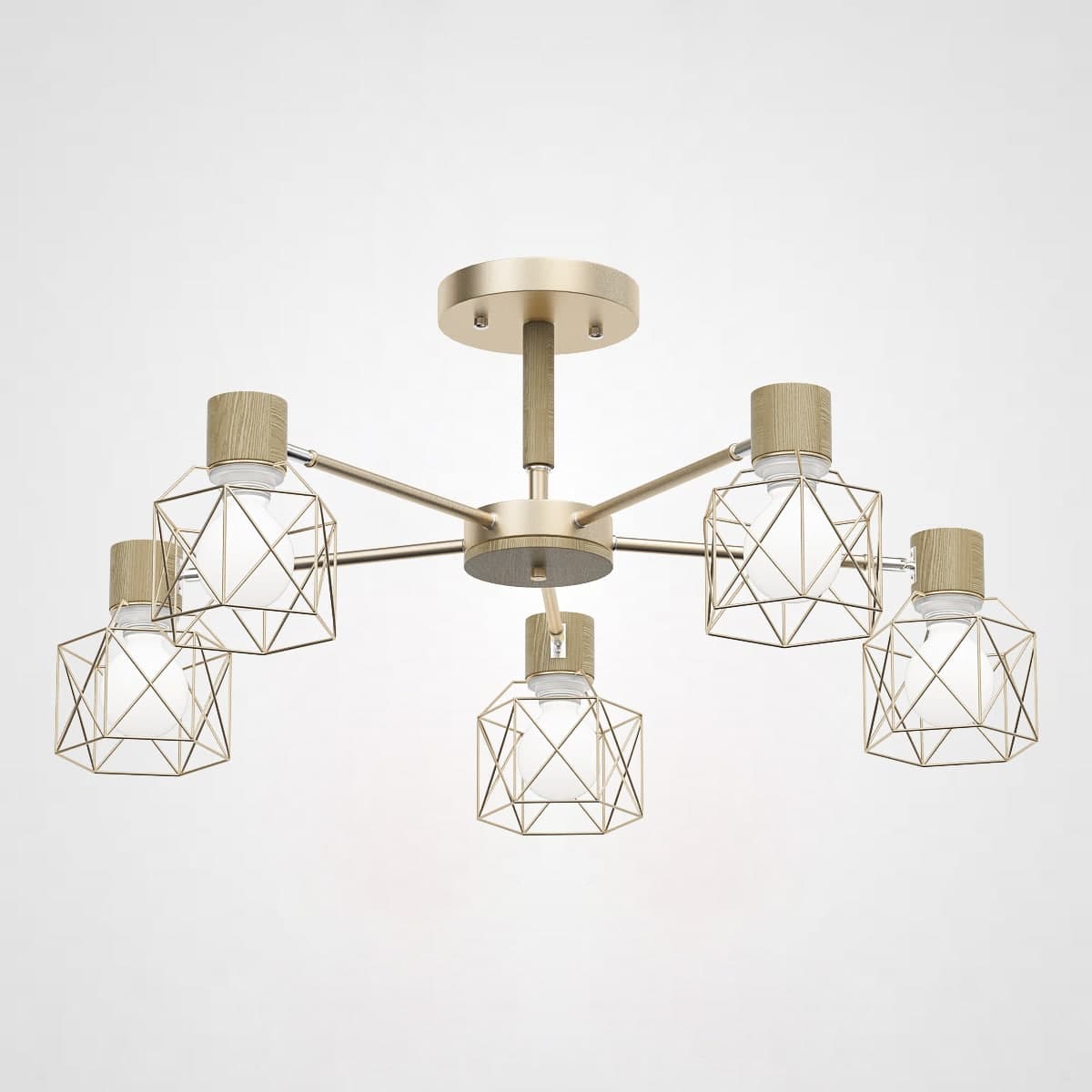 Потолочная люстра ImperiumLoft CORF B3 Champagne 5 lamps Модель 189487-26