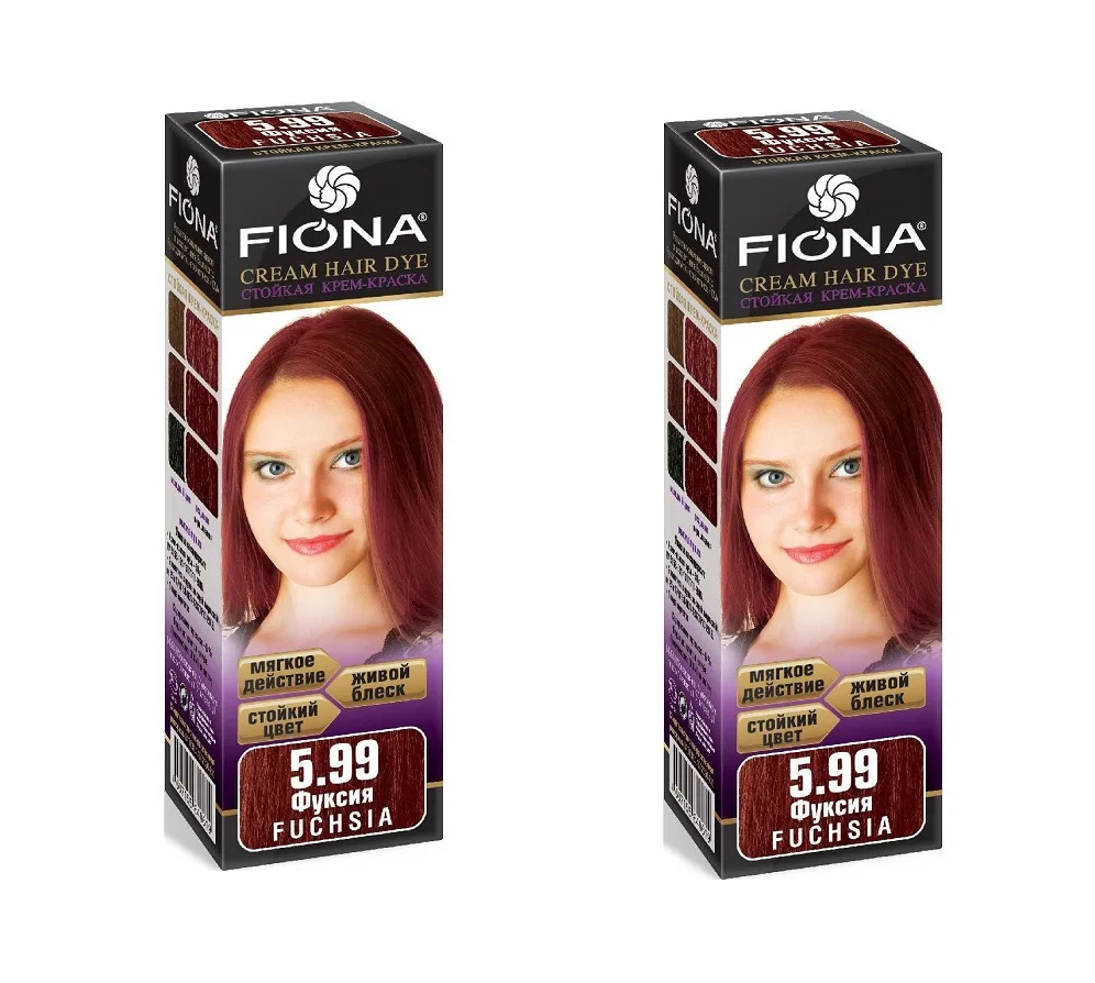 

Крем-краска для волос Fiona тон 5.99 Фуксия 2 уп