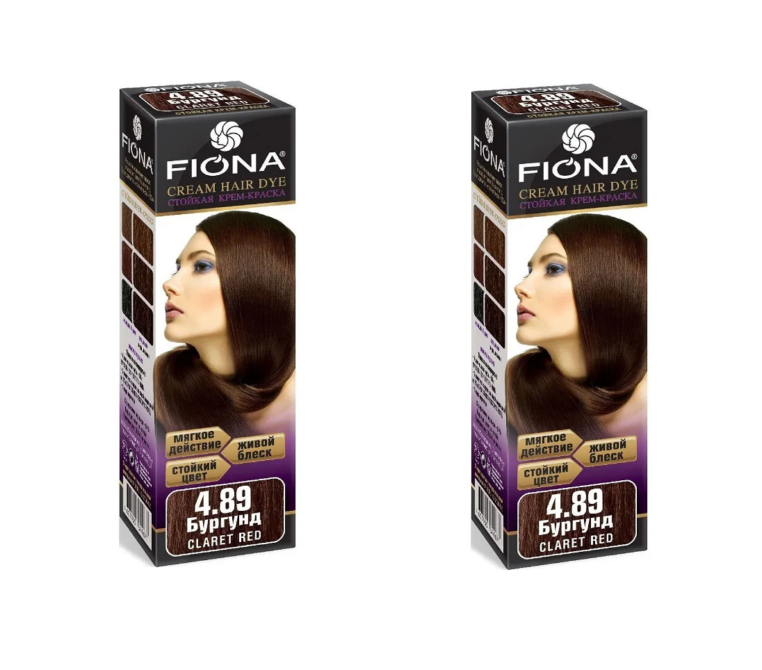 

Крем-краска для волос Fiona тон 4.89 Бургунд 2 уп