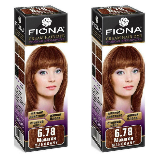 

Крем-краска для волос Fiona тон 6.78 Махагон 2 уп