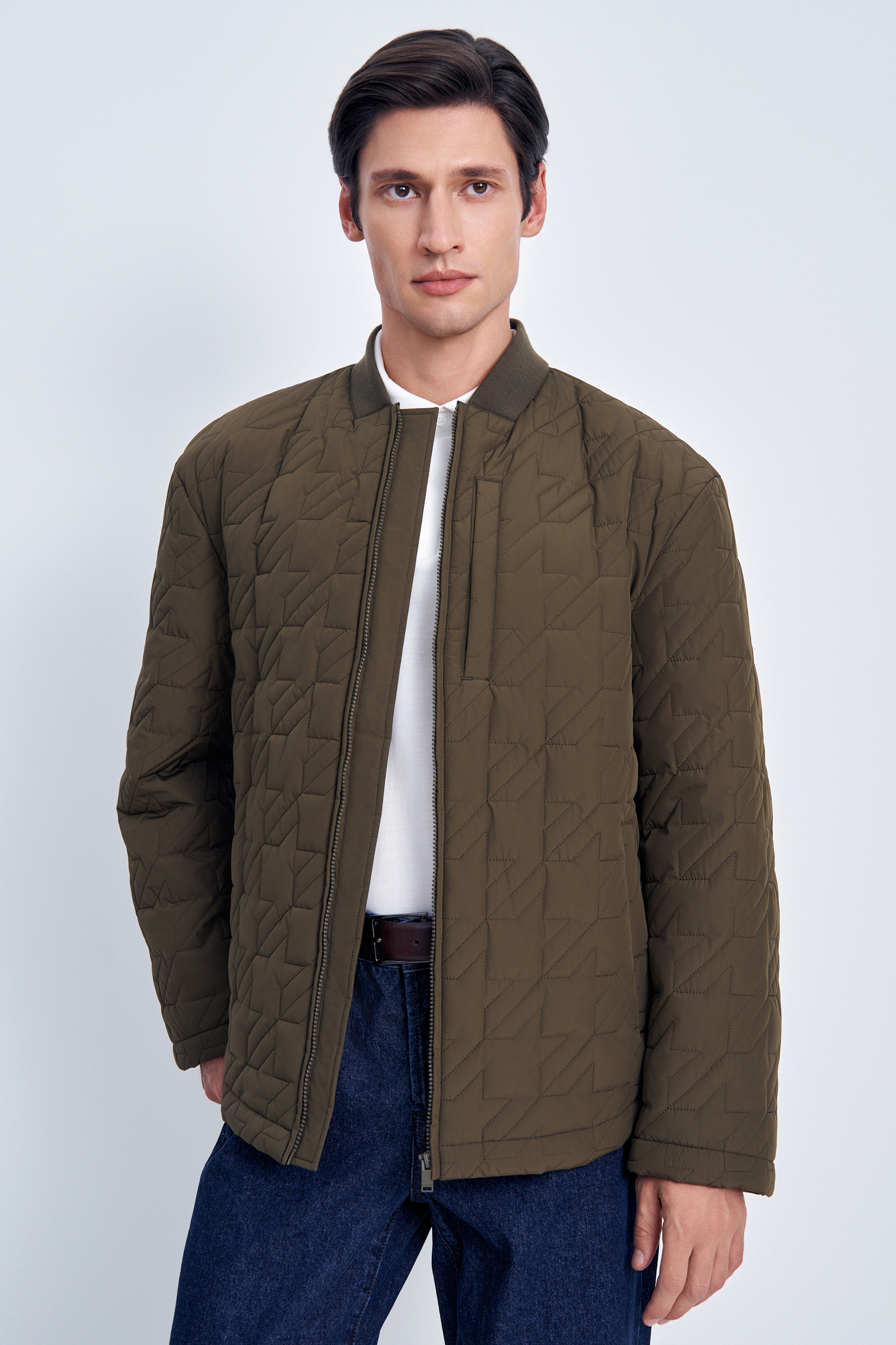 

Куртка мужская Finn Flare FAE21087 хаки 2XL, FAE21087